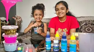 How to make Glow Slime | Color Slime | Metallic Glitter Slime | Jiana Making Slime