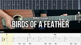 Birds of a Feather - Billie Eilish | EASY Guitar Tutorial - Guitar Lessons TABS
