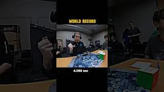 3x3 Rubik’s cube world recond in 4.088 seconds. #rubikscube #viral #shorts