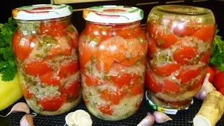 Маринованные помидоры с хреном на зиму