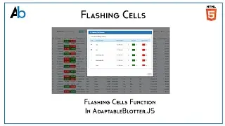 Flashing Cells Function in AdaptableBlotter.JS