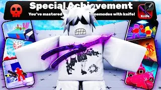 I Beat EVERY GAMEMODE With KNIFE ONLY! (Roblox Rivals)