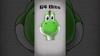 64 bits. 32  bits. 16 bits. 8 bits.  4 bits. 1 bits, hall bit, querer bit YOSHI 