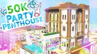 50000 SUBSCRIBERS PARTY PENTHOUSE | Sims 4 Video Tour
