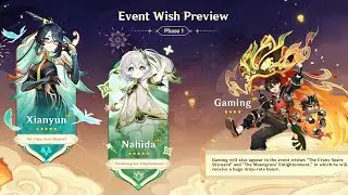 CONFIRMED!! Version 4.4 Banners, 4 Star Characters - Xianyun & Nahida rerun | Genshin Impact