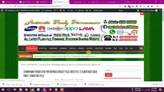 Symphony Roar V78 Frp Bypass Reset File Spd7731 7.0 Without Box Only 16MB Pac File