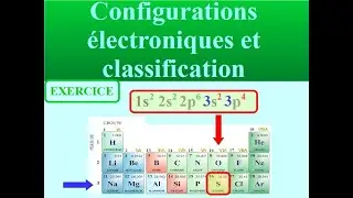 CONFIGURATION ELECTRONIQUE et POSITION dans la CLASSIFICATION - METHODE exercice | PHYSIQUE SECONDE