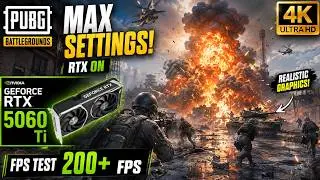 RTX 5060 Ti 8GB PUBG 4K Max Settings - FPS & VRAM Test [No Commentary]
