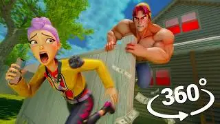 360° Rumi Stuck in the Wall..😱 | Can She Escape? | VR 8K