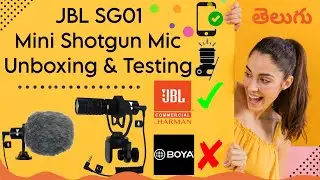 Best Mic for Youtube videos | JBL CGSG01 Microphone Unboxing & Review Telugu | Audio Quality Check |