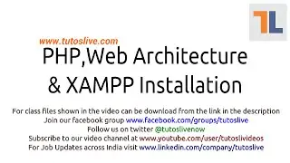 Introduction to PHP, Web Architecture and XAMPP Installation By Tutoslive