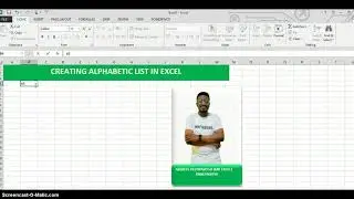 CREATING ALPHABETIC LIST IN EXCEL