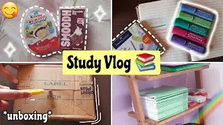 Study Vlog 📚📖 | Exam preparation | Unboxing new stationary 💫 | A day in my life | Bani's Fun Place
