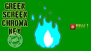 Green Screen HD [1080p] - FIRE BLUE, BLUE  animation 🔊 sound