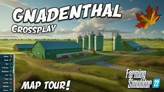 ‘NEW’ MOD MAP “GNADENTHAL (CROSSPLAY)” TOUR! ON Farming Simulator 22 (Review) PS5.