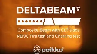DELTABEAM® composite beam with CLT slabs REI90 fire test and charring test