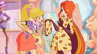 Stella tries cheetah-inspired outfits on the girls | Winx Club Clip