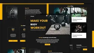 Design A Gym Website Using HTML SCSS and javascript | Responsive Website Design