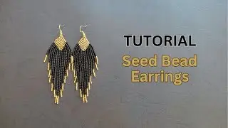 How to make seed bead earrings with fringes, Festive Beaded Earrings making Tutorial