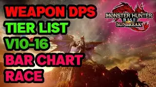 UPDATED Sunbreak WEAPON DPS TIER LIST V16 - Monster Hunter Rise Bar Chart Race
