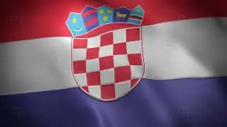 Croatia Flag - Realistic - Waving Flag - Full HD - 1080 - Seamless Loop