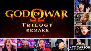 Reactors Reactions To Seeing The GOD OF WAR TRILOGY REMAKE Trailer State Of Play | Mixed Reactions