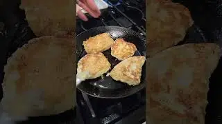 Parmesan Crusted Chicken, Pesto Cream, and Fire Roasted Peppers. (raw video from menu test)