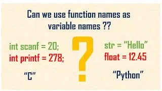Can we use function names as variable names ?? | Programming | C, Python
