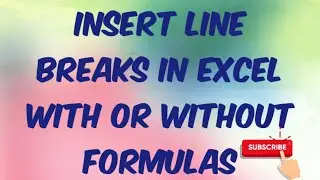 How to add Line Break in MS Excel  3 Methods for Line Break in excel