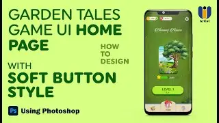 Garden Tales Game UI Home Page | Game UI Design | Game UI Design in Photoshop
