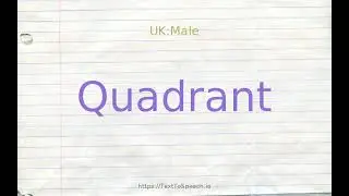 How to pronounce quadrant