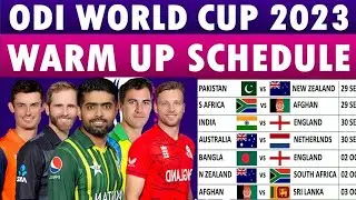 Icc world cup 2023 warm up match  schedule|All team warm up matches schedule 2023|world cup 2023