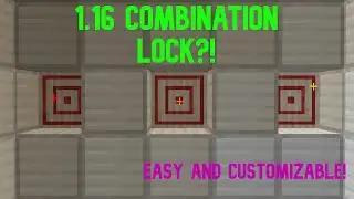 How to make a combination door/lock with Target Blocks! (1.16)