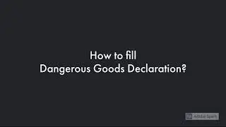Dangerous Goods Declaration Webinar 9th April 2021