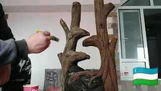Как сделать на стольный фонтанчик своими руками из арт бетона.