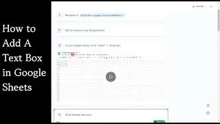 How to add a text box in google sheet