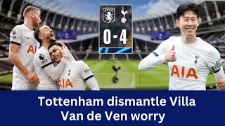 Tottenham demolish Villa to keep top four hunt alive