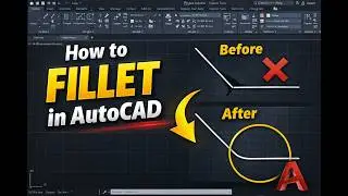 how to use fillet in AutoCAD 2024