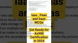 Iaas, Paas and Saas most frequently Asked Questions till date l AZ900 Cloud Service MCQs