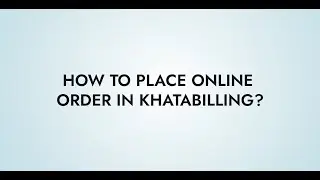 How to place online order in Khata Billing | KhataBilling.com