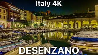 DESENZANO by Night - LAKE GARDA - Italy 4k - 2024