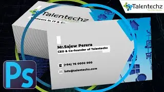 How to use 3D mockups using Photoshop | with an example following on business card