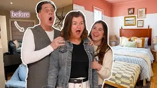 I SURPRISED MY PARENTS WITH AN ENTIRE HOME MAKEOVER | Making over my childhood home THE REVEAL!