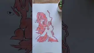 Hanuman ji drawing with sindoor | Jai Shree Ram 🚩 #shorts #hanuman