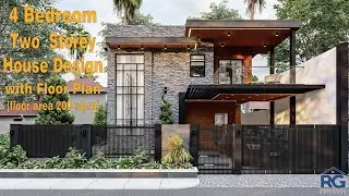 4 Bedroom Two Storey House Design (floor area 200sq.m) with floor plan