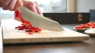 Suncraft Elegancia. Testing Japanese knife.