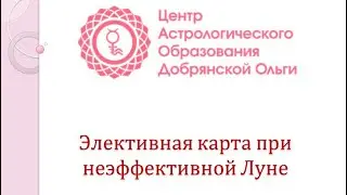 Ольга Добрянская, доклад "Элективная карта при неэффективной луне"