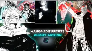 Manga edit presets alight motion xml file with materials | Saini13edits