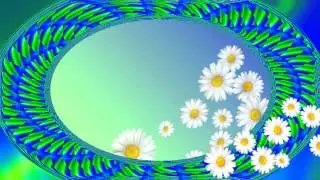 Футаж. Рамка  с ромашками