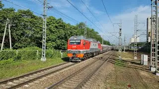 3-ку придержали! ЭП2К-155 с поездом №3 Экспресс Санкт-Петербург - Москва